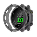 Black protective case for Garmin Forerunner 55 smartwatch, offering durable coverage and secure fit.
