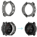 Clear protective case for Garmin Forerunner 645 Series watch by Habicare, showing the transparent cover fitting the watch.