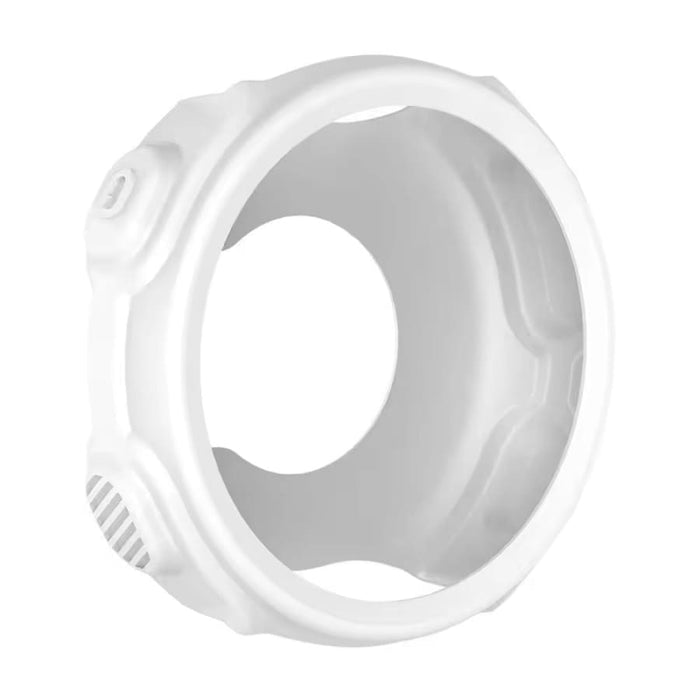 White protective watch case for Garmin Forerunner 735 and 735XT, designed by That Watch Shop, shown fitted on the watch.