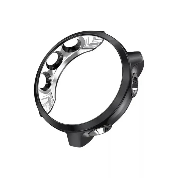 Black Habicare protective case for Garmin Forerunner 745 smartwatch, providing durable shield and screen protection.