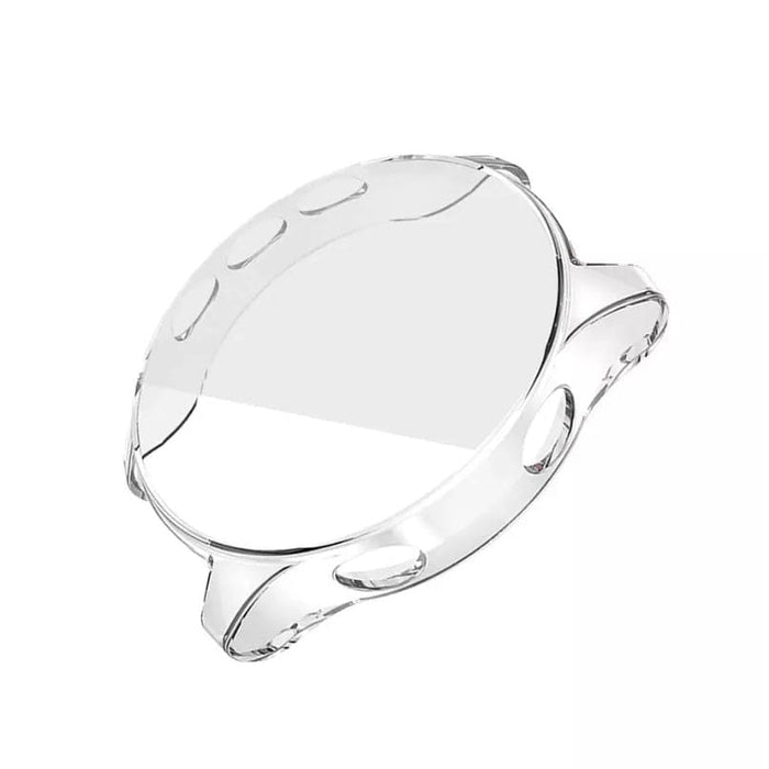 Clear protective case for Garmin Forerunner 745 watch, made by That Watch Shop, shown fitted on the smartwatch.