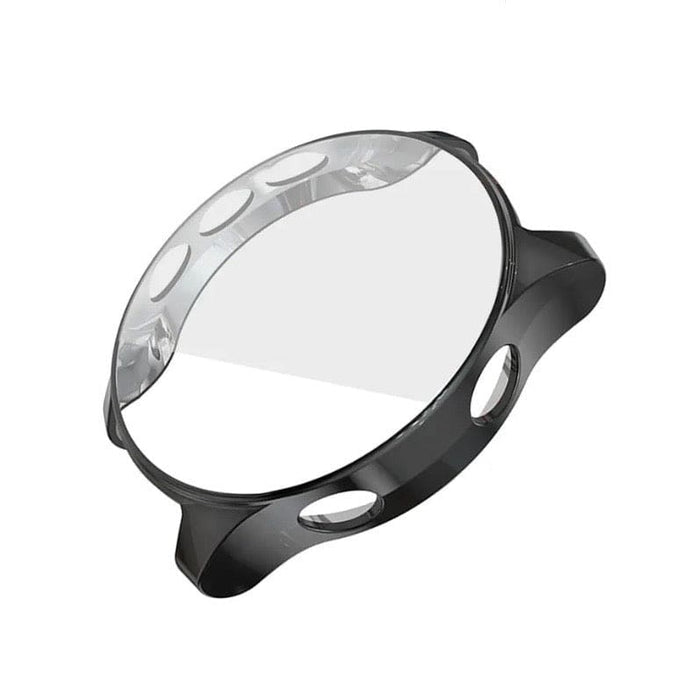 Black protective watch case for Garmin Forerunner 945, designed to safeguard the smartwatch with a snug fit.