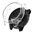 Clear protective case for Garmin Forerunner 945 LTE watch by Habicare, showing the transparent cover on the smartwatch.