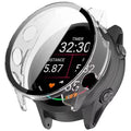 Clear protective case for Garmin Forerunner 970 watch, featuring a ring, designed to shield and enhance the watch's appearance.