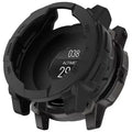 Black Habicare protective watch case for Garmin Instinct 3 (50mm), offering durable coverage for the smartwatch.