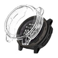 Clear protective case for Garmin Instinct smartwatch, black watch face visible, designed to shield and customize the device.