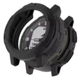 Black Habicare protective case for Garmin Instinct Crossover watch, providing durable coverage and protection.