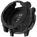 Black protective case for Garmin Instinct E 45mm smartwatch, rugged design, designed to safeguard the watch.