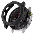 Black protective watch case for Garmin MARQ Series, designed to safeguard the smartwatch bezel and body.
