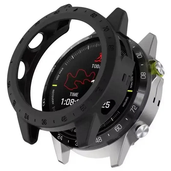 Black Habicare protective case for Garmin MARQ Series watch, offering durable and secure coverage for the smartwatch.