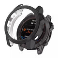 Black Habicare protective case for Garmin Quatix 5 watch, made of durable material for added device protection.