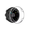 Clear Habicare protective case for Garmin Swim 2 watch, providing durable coverage and screen protection.