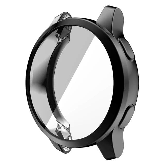 Black protective watch case for Garmin Venu 2, durable and snug-fit for added device protection and style.