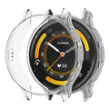 Clear Habicare protective case for Garmin Venu 3 smartwatch, providing durable coverage and screen protection.