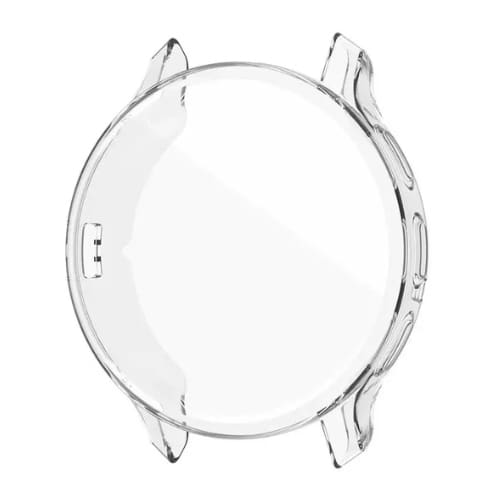 Clear protective case for Garmin Venu 3 watch, made by That Watch Shop, shown on the watch with transparent glass cover.