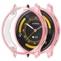 Pink Habicare protective watch case for Garmin Venu 3, custom-fit and clear to showcase the watch face.