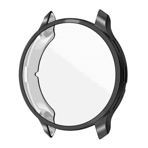 Black protective watch case for Garmin Venu 3S, designed to safeguard the smartwatch from scratches and impacts.
