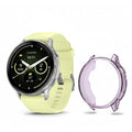 Purple Garmin Venu 4 45mm watch screen protector case, durable and clear, designed for protection and style.