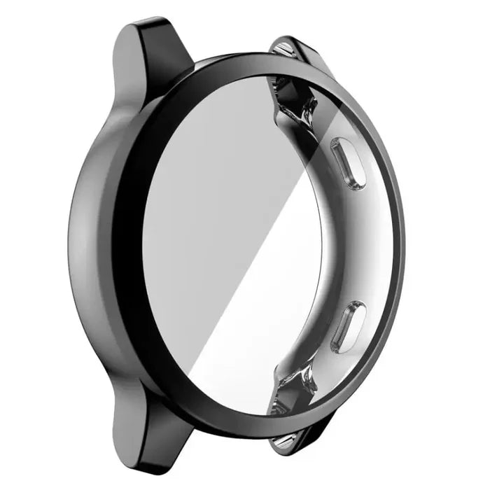 Black Habicare protective case for Garmin Venu smartwatch, made of durable material to shield the watch from scratches and impacts.