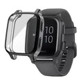 Black Habicare protective case for Garmin Venu Sq 2 Series smartwatch, provides durable coverage and scratch resistance.