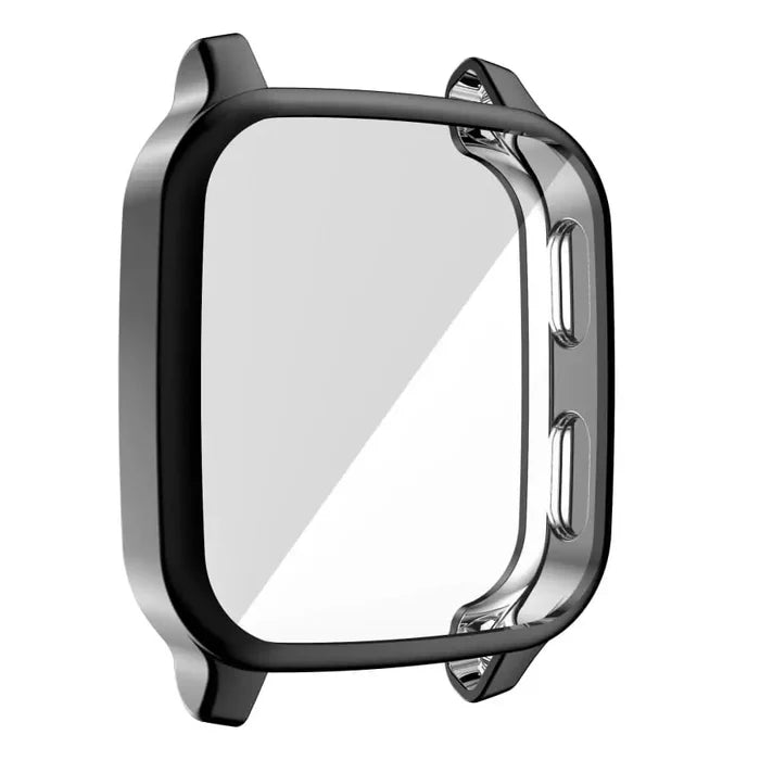 Black Habicare protective case for Garmin Venu Sq Series watch, providing durable coverage and protection.