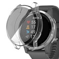Clear protective case for Garmin Vivoactive 3 watch, made by That Watch Shop, shown fitted on the watch in the image.