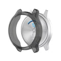 Black protective watch case for Garmin Vivomove Luxe, designed to shield the smartwatch from scratches and impacts.