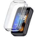 Clear protective case for Huawei Band 10, designed to shield the watch screen from scratches and impacts, by That Watch Shop.