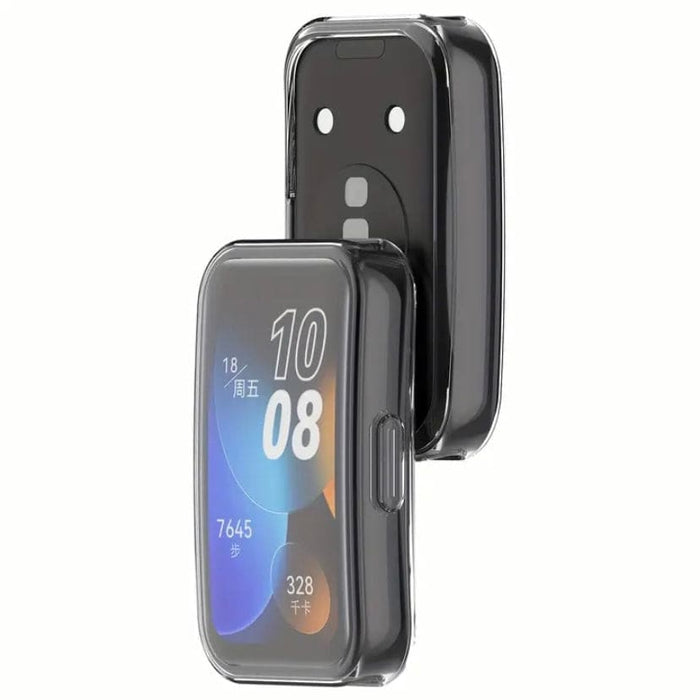 Transparent protective case for Huawei Band 10, clear watch screen protector, designed to safeguard the device's screen.