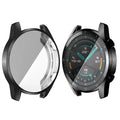 Black protective watch case for Huawei GT 2 42mm, made by That Watch Shop, designed to safeguard the smartwatch.