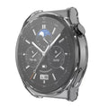 Clear Habicare protective case for Huawei GT 2 Pro smartwatch, showing the slim, transparent design around the watch face.