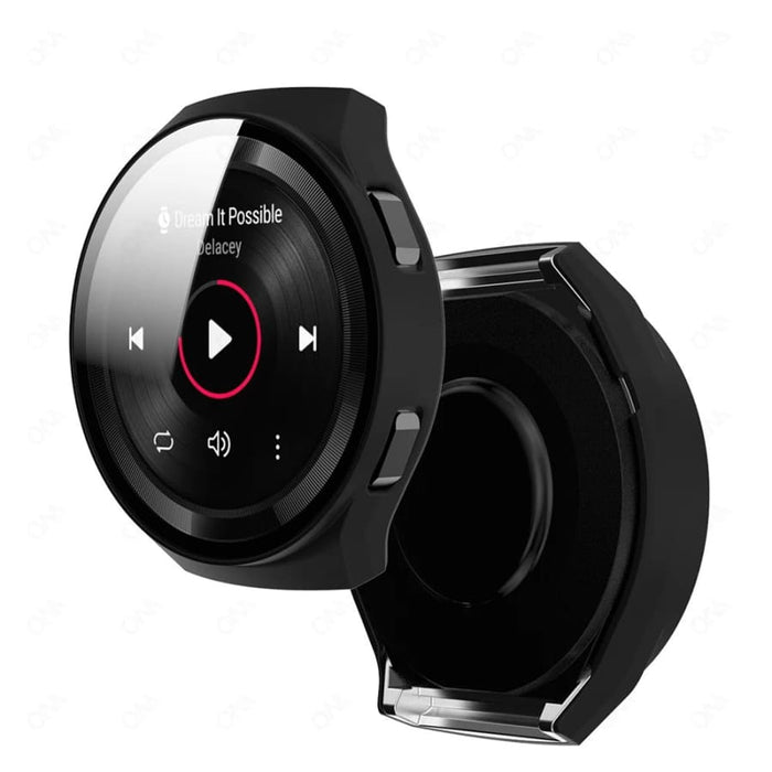 Black protective watch case for Huawei GT 2e Sport, designed to safeguard the smartwatch from scratches and impacts.