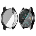 Black Habicare protective case for Huawei GT 42mm smartwatch, showing a snug fit and durable design.