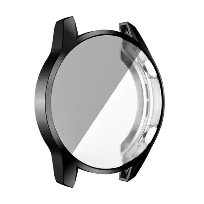 Black Habicare protective watch case for Huawei GT 42mm, made of durable material, covers and safeguards the smartwatch.