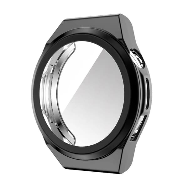 Black protective watch case for Huawei GT Runner, designed to safeguard the smartwatch from scratches and impacts.