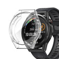 Clear protective case for Huawei GT Runner watch by Habicare, showing the transparent, slim design fitting the smartwatch.