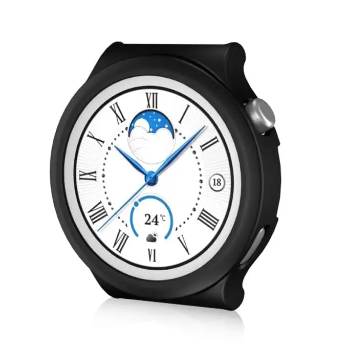 Black Habicare protective case for Huawei GT3 Pro 43mm watch, made of durable material, offers protection and style.