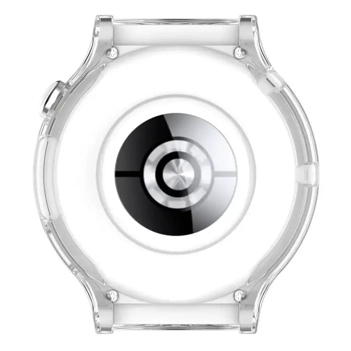Clear protective case for Huawei GT3 Pro 43mm smartwatch by Habicare, showing the transparent design fitting the watch.
