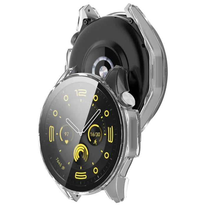 Clear protective case for Huawei GT4 41mm watch, designed to safeguard the smartwatch with transparent coverage.