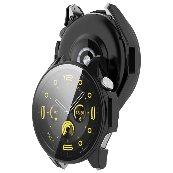 Black protective case for Huawei GT4 46mm smartwatch, made by That Watch Shop, designed to shield and enhance the watch's appearance.