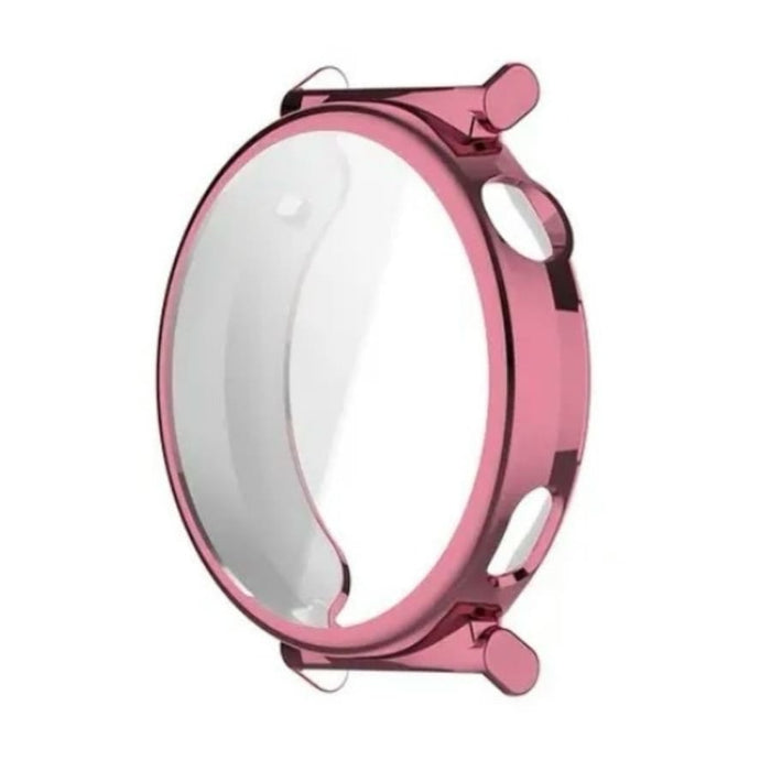 Pink translucent protective case for Huawei GT5 41mm smartwatch, designed to shield and enhance the watch's appearance.