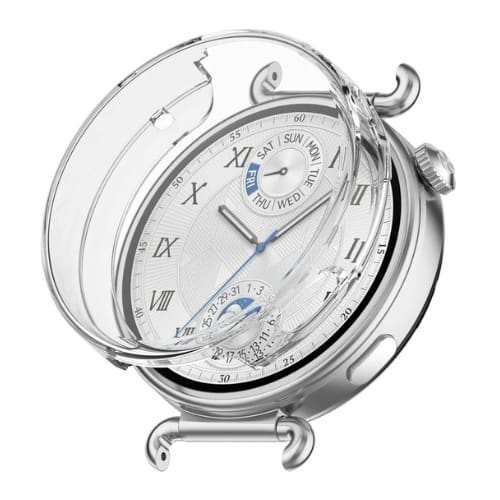 Clear protective watch case for Huawei GT6 41mm, transparent silicone cover to protect the smartwatch from scratches and impacts.