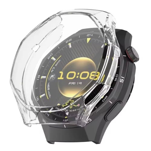 Clear protective case for Huawei GT6 Pro 46mm smartwatch, transparent watch case with precise fit and durable material.