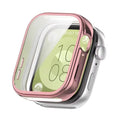 Pink protective watch case for Huawei Watch Fit 3, designed to shield the smartwatch from scratches and impacts.