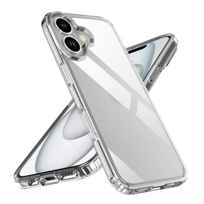 Clear protective case and screen protector for iPhone 17 by 9eight5, showcasing sleek transparency and durable design.