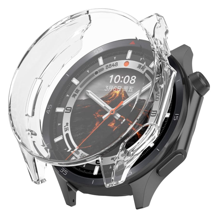 Clear protective case for Oppo Watch X2, designed by That Watch Shop, shown fitted on a smartwatch with a transparent cover.