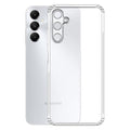 Clear protective case and screen protector for Samsung Galaxy A05s by 9eight5, showing the transparent design on the phone.