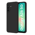 Black 9eight5 screen protector case for Samsung Galaxy A26 5G, showing the protective cover on the phone with a sleek design.