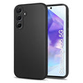 Black protective screen protector for Samsung Galaxy A55 5G by 9eight5, showing the sleek, durable design on the phone screen.