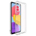 Clear protective case and screen protector for Samsung Galaxy M13 by 9eight5, showing the transparent design on the device.